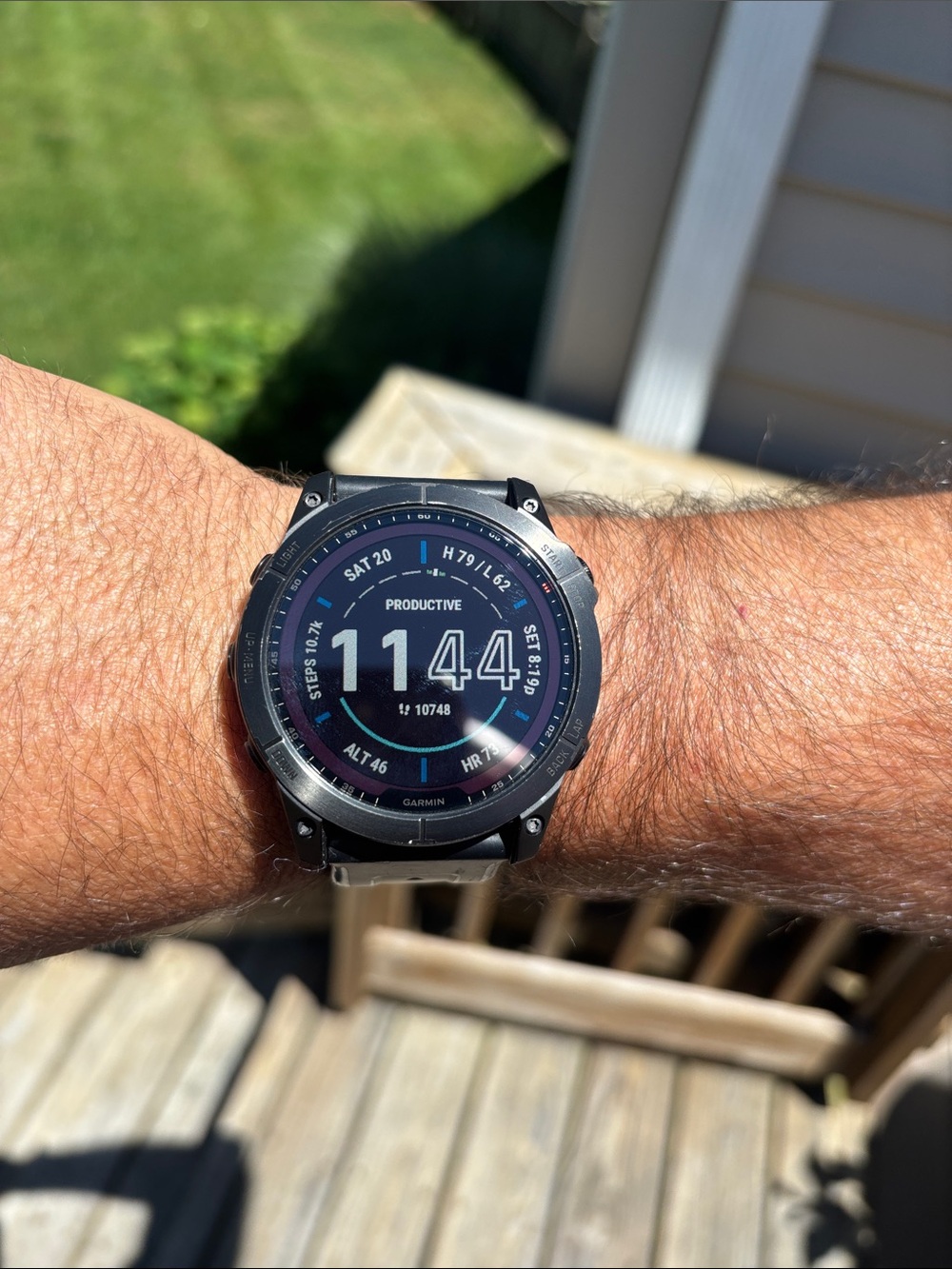 garmin black stainless steel GPS
Fenix 7X Sapphire Solar 51 MM face